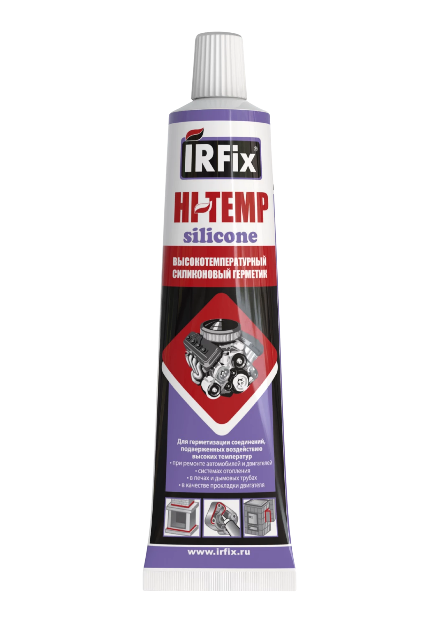 IRFix Hi-temp Герметик силиконовый термостойкий 85мл красный - фото 4