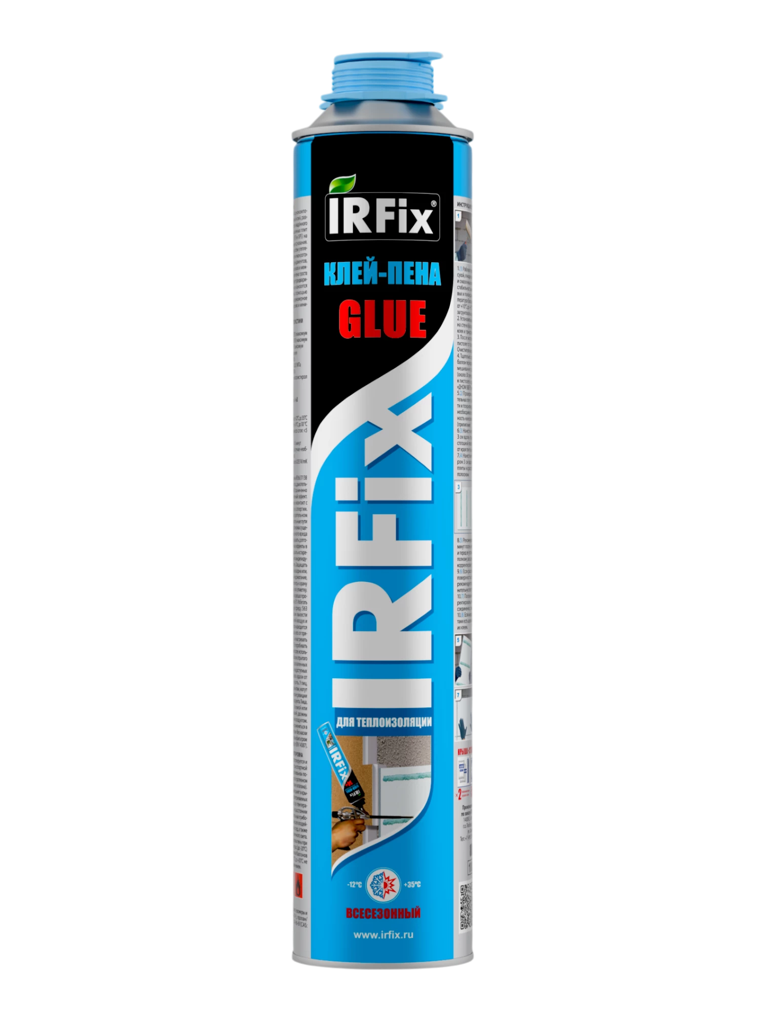 IRFix GLUE Клей-пена полиуретановый для наружной теплоизоляции 800мл