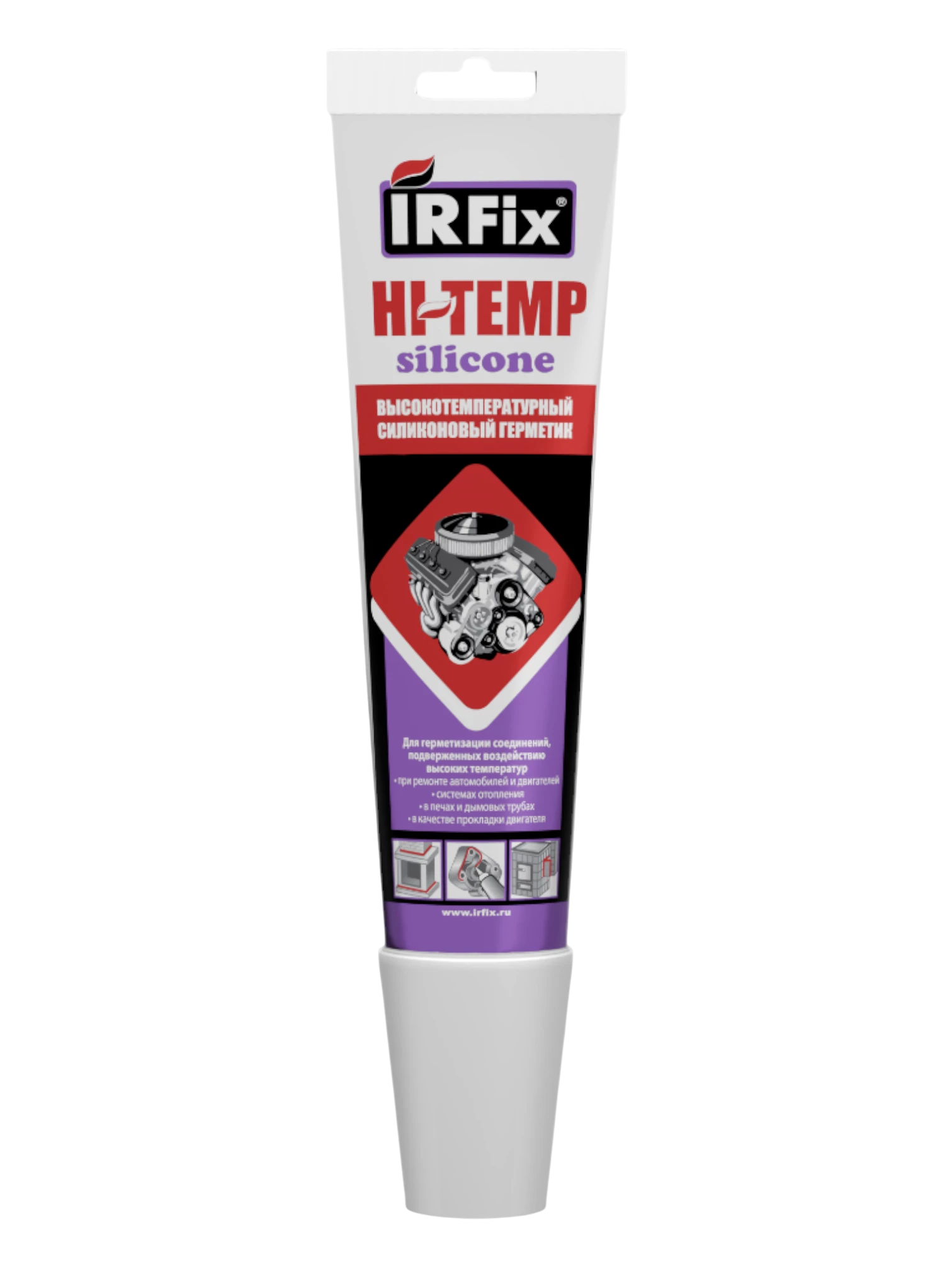 IRFix Hi-temp Герметик силиконовый термостойкий 85мл красный