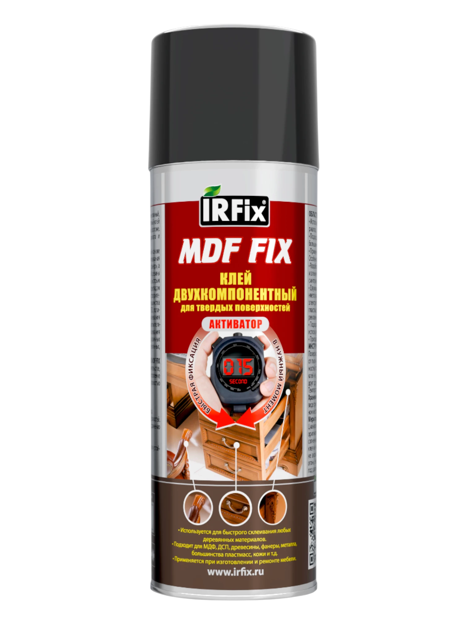 IRFix MDF Fix Клей цианакрилатный двухкомпонентный для твёрдых поверхностей 200мл/50г - фото 2