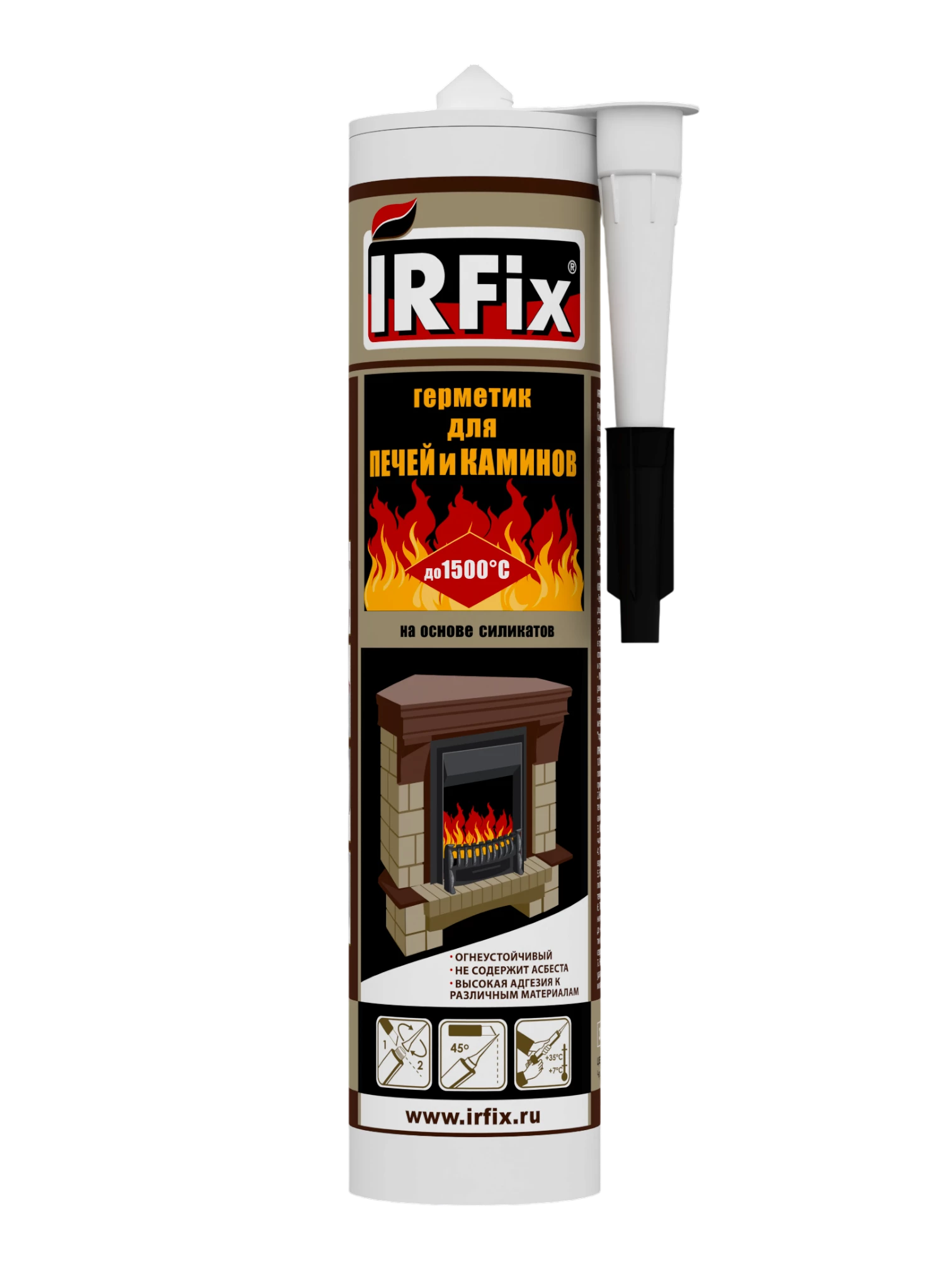 IRFix Герметик силикатный для печей и каминов до +1500˚C